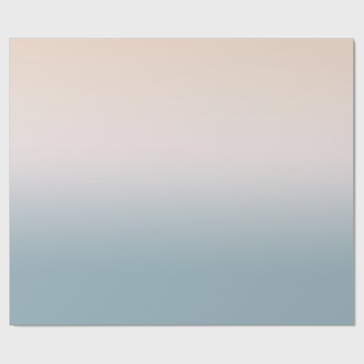 Blauwe Crème Blush Tie Dye Cadeaupapier (Vlak)