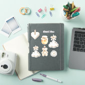 Blauwe Crème Cloud Nine Baby Shower of Gewoon Omda Sticker (iPad Cover)