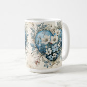  BLAUWE CRÈME GOUDEN BLOEMENHARTEN KOFFIEMOK (Voorkant rechts)