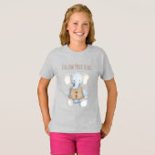 Blauwe Crème Olifant T-shirt (Voorkant volledig)