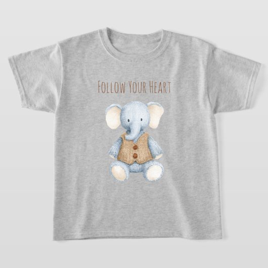 Blauwe Crème Olifant T-shirt (Laagn)