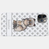 Blauwe Crème Perzische Mopshond Cute Cartoon Kat & Case-Mate iPhone Case (Achterkant (horizontaal))