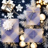 Blauwe crème tartan plaid boerderij rustieke gingh inpakpapier vel