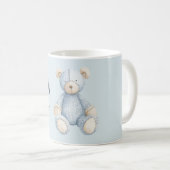 Blauwe Crème Teddybeer Koffiemok (Voorkant rechts)