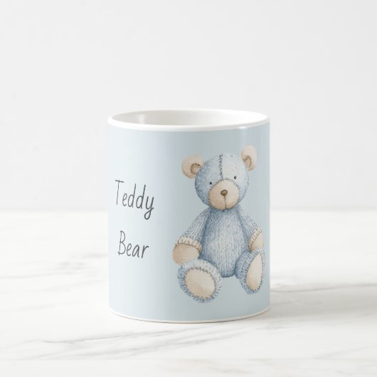 Blauwe Crème Teddybeer Koffiemok (Center)