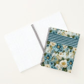  BLAUWE & CRÈME WATERVERF BLOEMEN NOTITIEBOEK (Binnen)