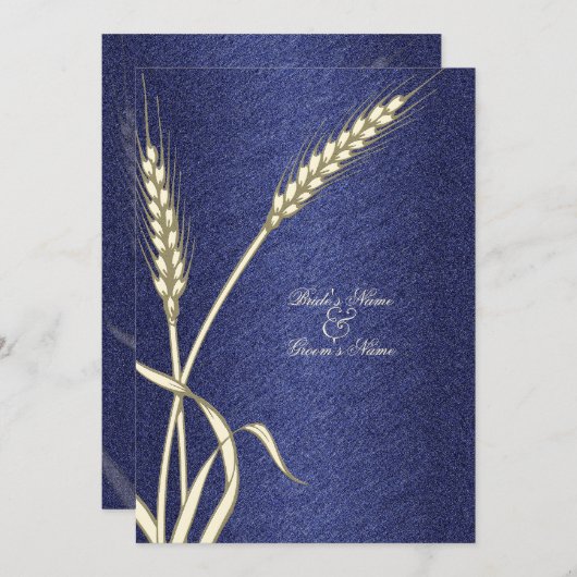 Blauwe crèmewijn kaart (Voorkant / Achterkant)