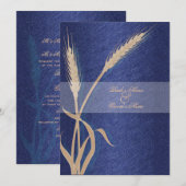 Blauwe crèmewijn kaart (Voorkant / Achterkant)