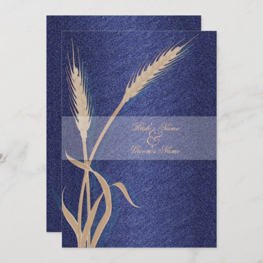 Blauwe crèmewijn kaart (Voorkant / Achterkant)