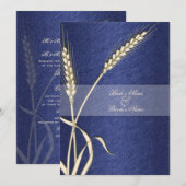 Blauwe crèmewijn kaart (Voorkant / Achterkant)