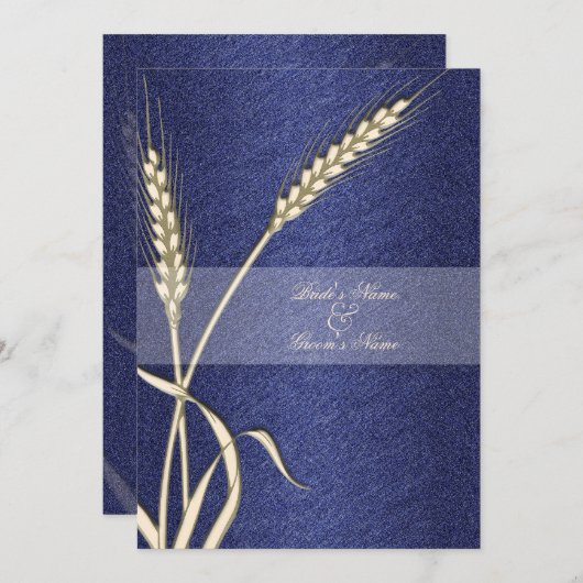 Blauwe crèmewijn kaart (Voorkant / Achterkant)