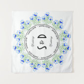 Blauwe Crocus bruiloft achtergrond Wandkleed (Voorkant)