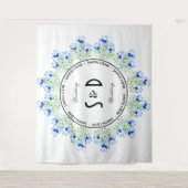 Blauwe Crocus Grote Huwelijk Achtergrond Wandkleed (Voorkant)