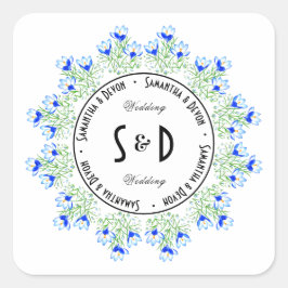 Blauwe Crocus Ronde Sticker