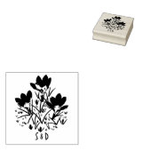 Blauwe Crocuses hout stempel (Gestempeld)