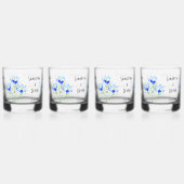 Blauwe Crocuses Whiskey glazen (Links)