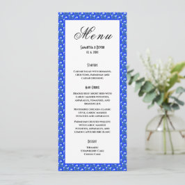 Blauwe Crocussen Bruiloft Menu