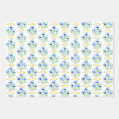 Blauwe Crocussen Inpakpapier Vellen (Voorkant 3)