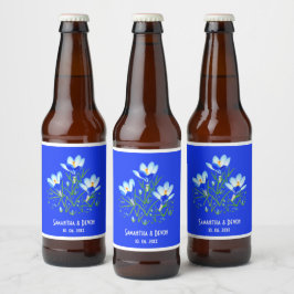 Blauwe Crocussen Trouw Bierlabels Bier Etiket