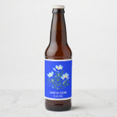 Blauwe Crocussen Trouw Bierlabels Bier Etiket (Voorkant)