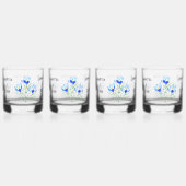 Blauwe Crocussen Whisky Glazen (Achterkant)