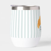 Blauwe Croissant waterfles (Rechts)