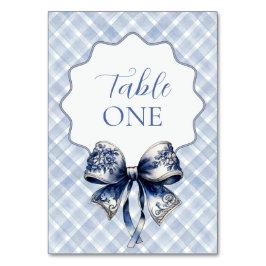 Blauwe Croquette Geïnspireerde Tafelnummers