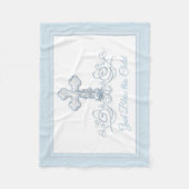 Blauwe Cross Baby Jongen Dopen Deken (Voorkant)