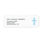 Blauwe Cross Return Address Labels katholiek (Voorkant)