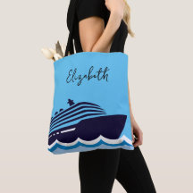 Blauwe Cruise Thema Boodschappentas