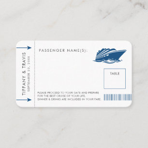 Blauwe Cruise Ticket Instapass Kaart Begeleider Ka
