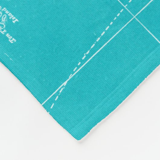 Blauwe Cuba-kaart Fleece Deken (Hoek)