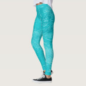 Blauwe Cuba-kaart Leggings (Links)