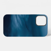 Blauwe cumuluswolken iPhone hoesje (Achterkant horizontaal)