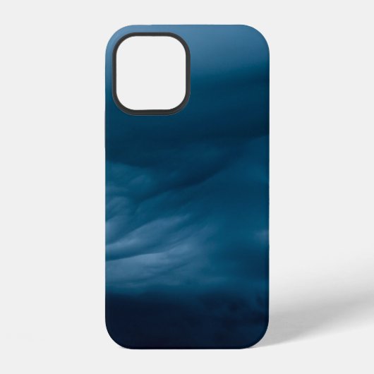 Blauwe cumuluswolken iPhone hoesje (Achterkant)