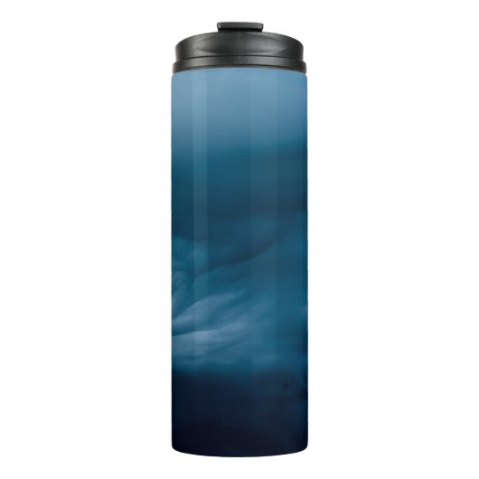 Blauwe cumuluswolken thermosbeker (Voorkant)