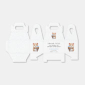 Blauwe cupcake hamster, knabbel & giechelen verjaa bedankdoosjes (Uitgevouwen)