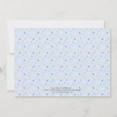 Blauwe Cupcake Sprinkles Baby Sprinkle Uitnodiging (Achterkant)
