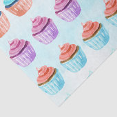 Blauwe Cupcake Tissuepapier (Detail)