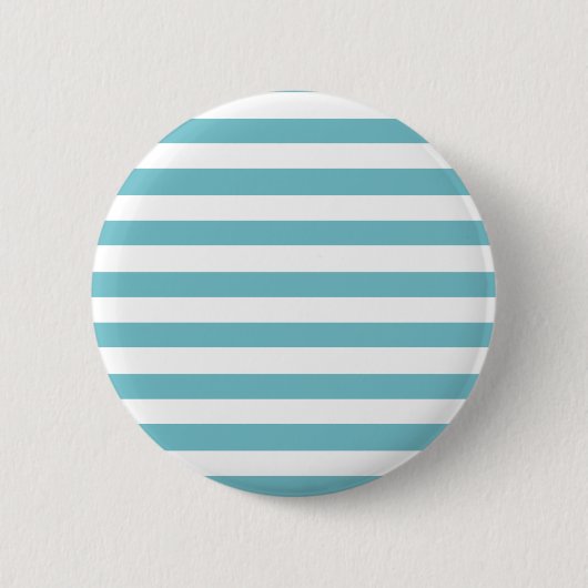Blauwe Curaçao en witte strepen Ronde Button 5,7 Cm (Voorkant)