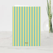 Blauwe Cursive + Aqua & Gele Ere-juffrouw Kaart (Achterkant)