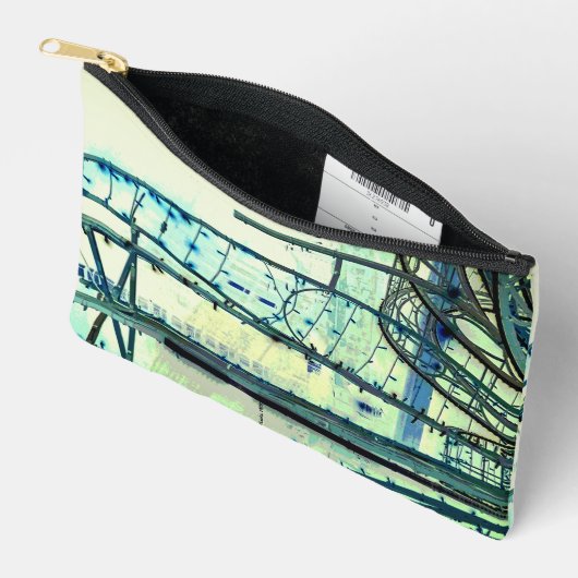 Blauwe curven etui (Open)