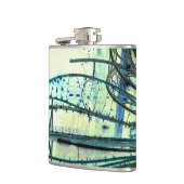 Blauwe curven heupfles (Links)