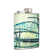 Blauwe curven heupfles (Rechts)