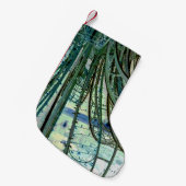 Blauwe curven kleine kerstsok (Voorkant (Hangend))