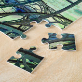 Blauwe curven legpuzzel (Zijkant)