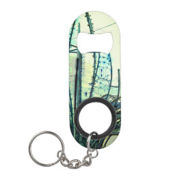 Blauwe curven mini flessenopener