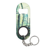 Blauwe curven mini flessenopener (Achterkant)