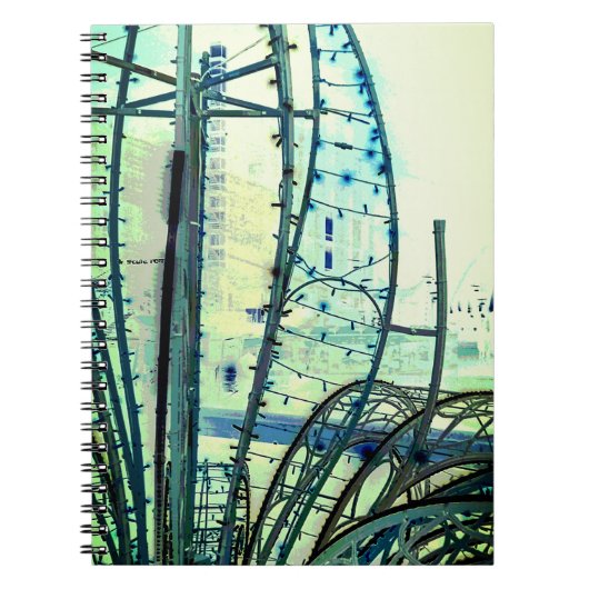 Blauwe curven notitieboek (Voorkant)