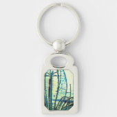 Blauwe curven sleutelhanger (Voorkant)